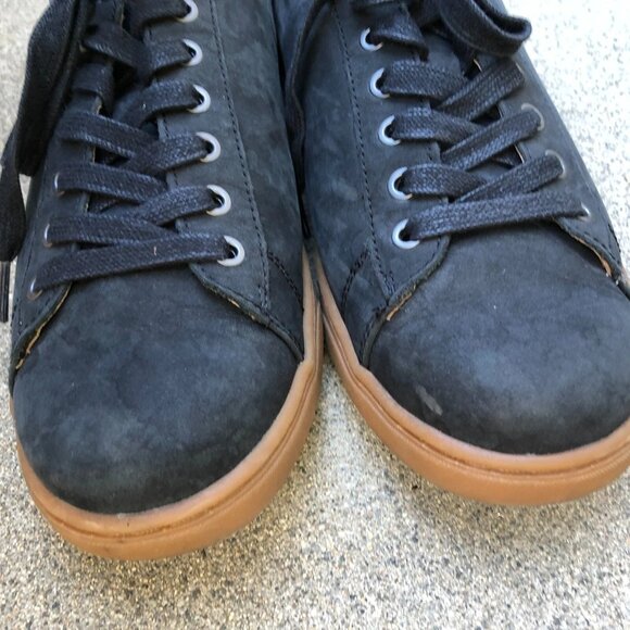 VIONIC Baldwin Nubuck Leather Shoes 9.5 Men's Black Lace Up Sneakers - Picture 3 of 11